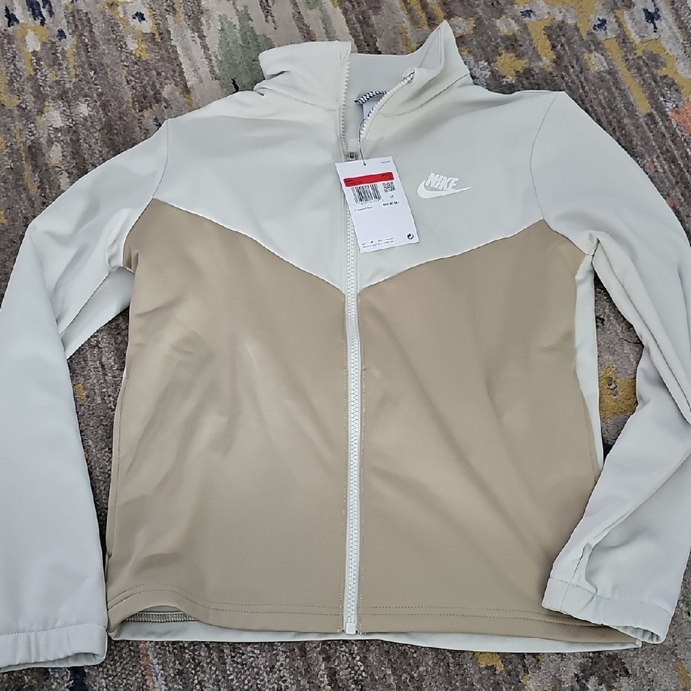 Nike Cream and Tan Zip-Up Jacket